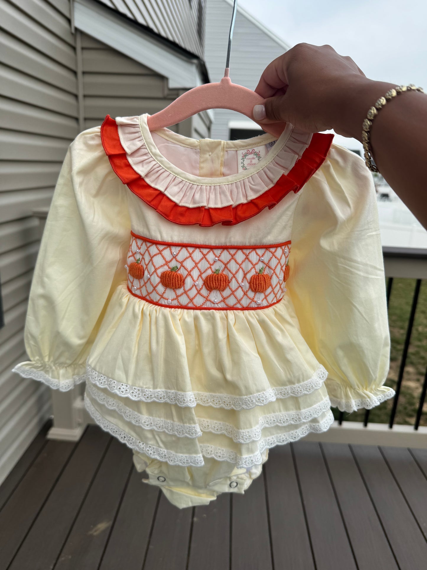 Hello Pumpkin Skirted Bubble