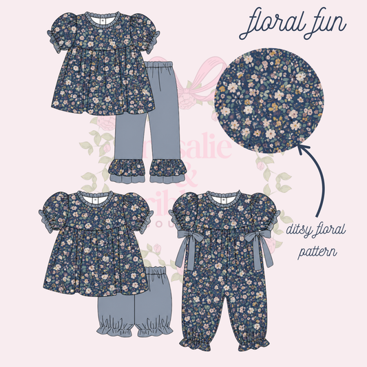 Ditsy Floral Set -- preorder